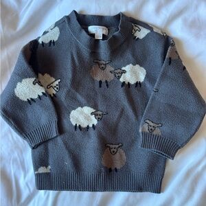 Grayson Mini 12m Gray Sheep Pattern Sweater